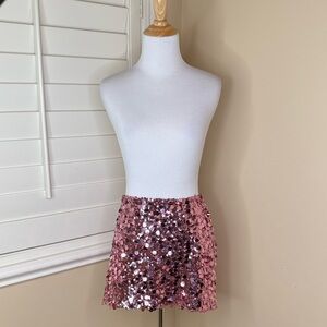 Urban Outfitters Pink Sequin Mini Skirt